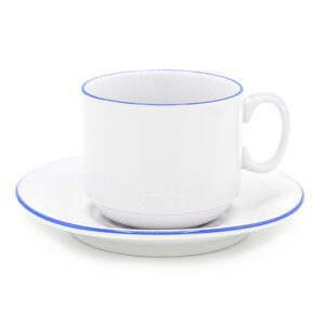 Чайная пара фарфоровая 220см³ экспресс Палитра, синий, в коробке