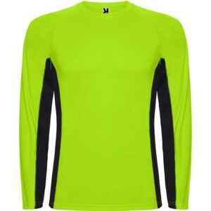 Спортивная футболка SHANGHAI L/S мужская, ФЛУОРЕСЦЕНТНЫЙ ЗЕЛЕНЫЙ/ЧЕРНЫЙ 2XL