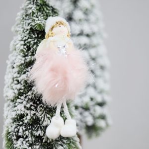 Новогоднее украшение рождественский ангел Брайтенс, розовый