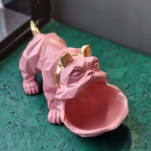 Статуэтка хранитель Бульдог, розовый