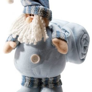 Дед Мороз с пледом, синий..