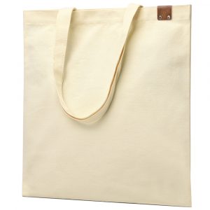 Сумка для покупок IVORY 325 г/м² с PU нашивкой, коричневый