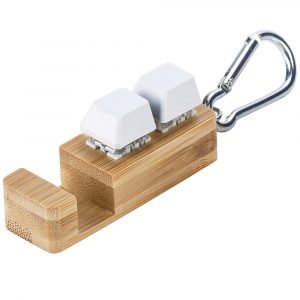 Подставка для телефона Press c анти-стресс клавишами и карабином, белый