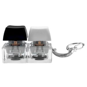 Брелок KeyDuo с LED подсветкой, чёрно-белый