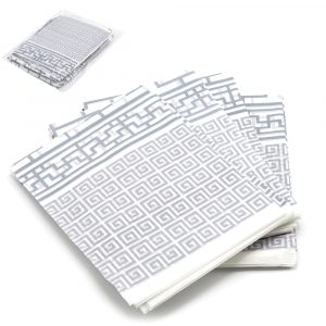 Биоразлагаемая скатерть, бело-серая, набор 5шт