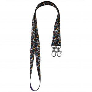 Ланъярд полноцветный Эл с двумя карабинами, 15 мм